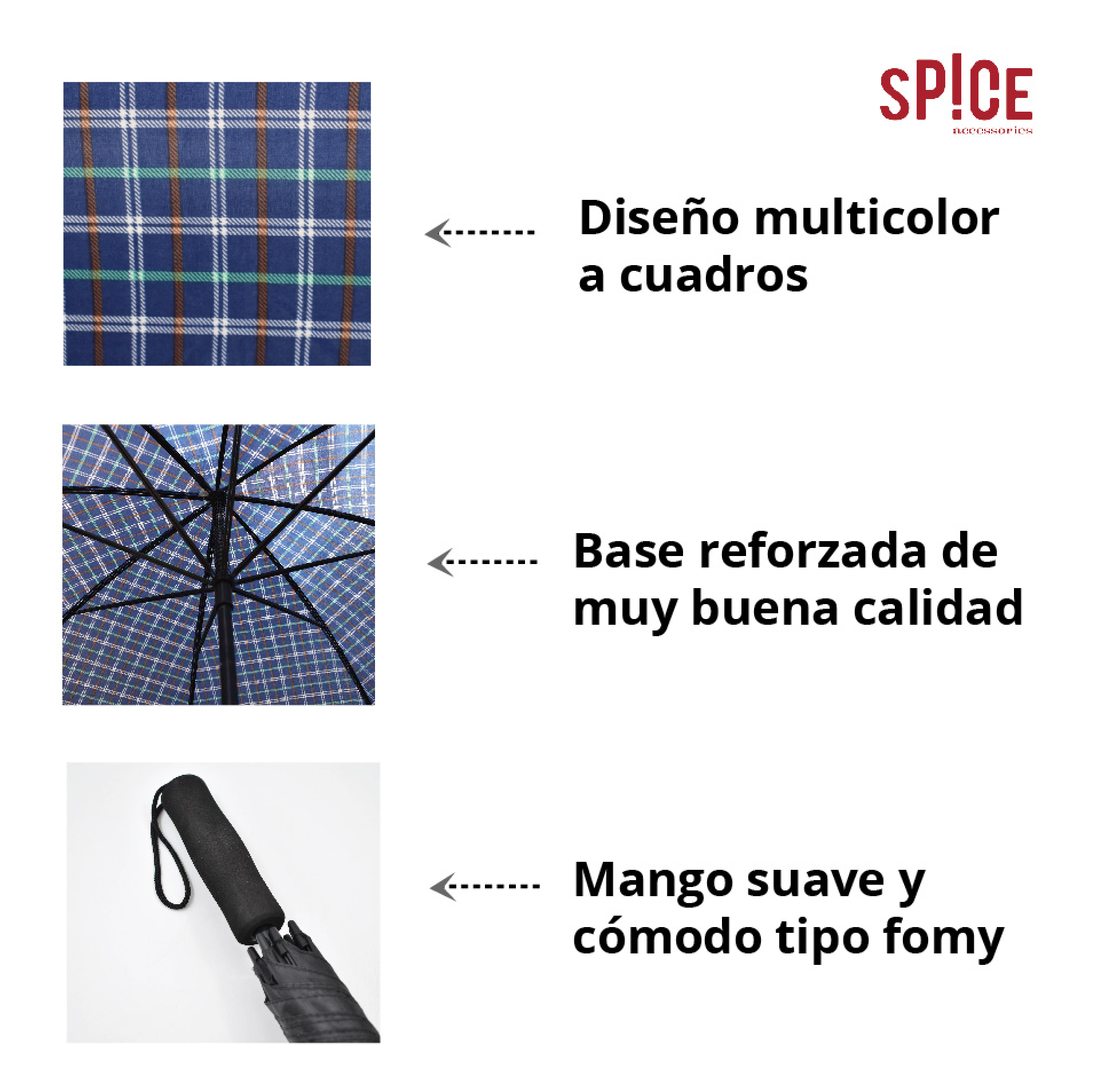 SP!CE, Paraguas manual, diferentes modelos y colores..