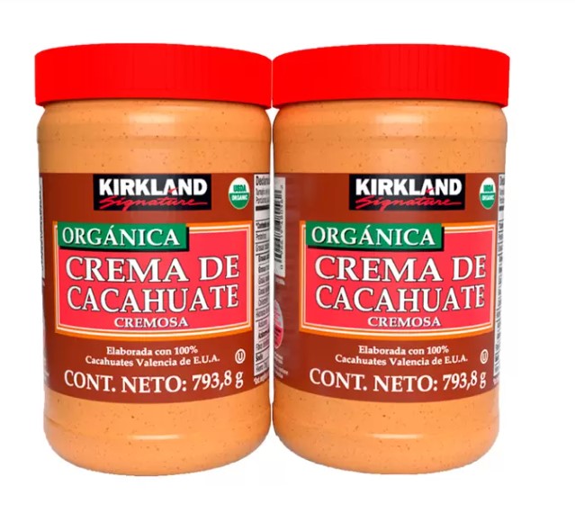 Crema De Cacahuate Orgánica Kirkland 2 Frascos De 793 G C/u