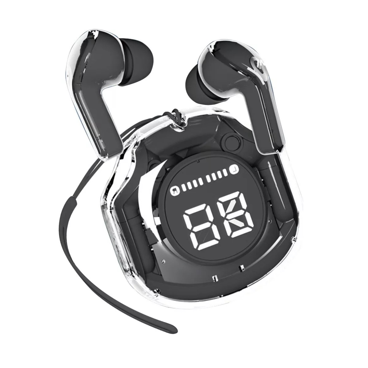 Audífonos negro auriculares inalámbricos TWS Bluetooth deportivos juegos reducción de ruido táctil