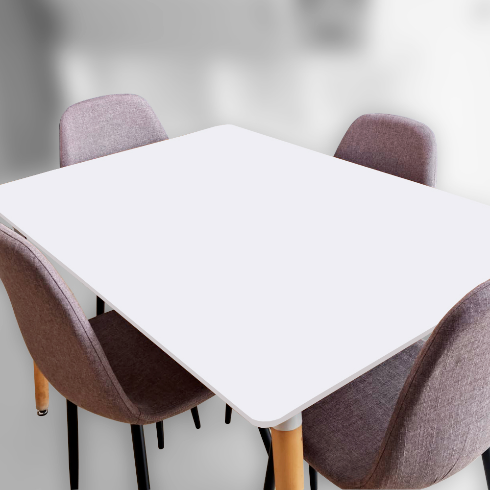 COMEDOR RECTANGULAR PARA 4 PERSONAS CON SILLAS ... SET DE COMERDOR 5 PIEZAS DE MADERA Y SILLAS TAPIZADAS