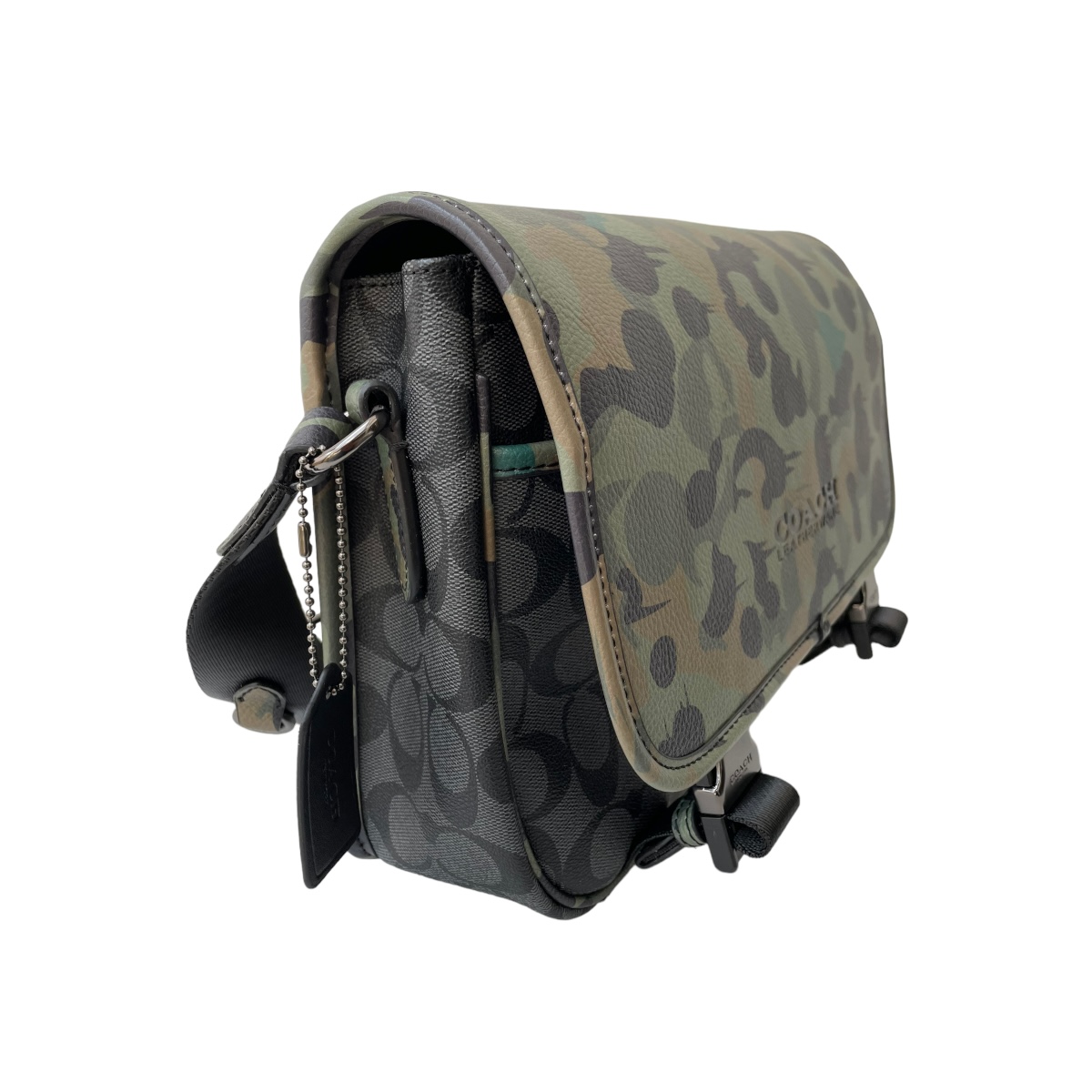 Crossbody Coach League Messenger Bag Signature Canvas Camouflage