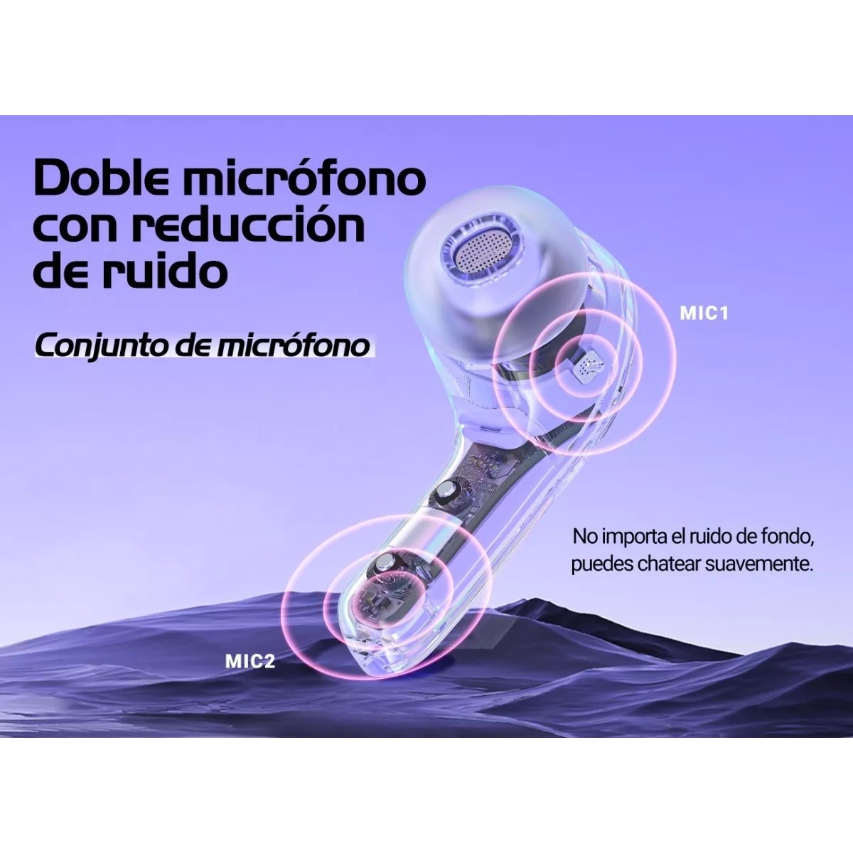 Audífonos azul audio inalámbricos Bluetooth diadema deportivos juegos manos libres táctil led luz