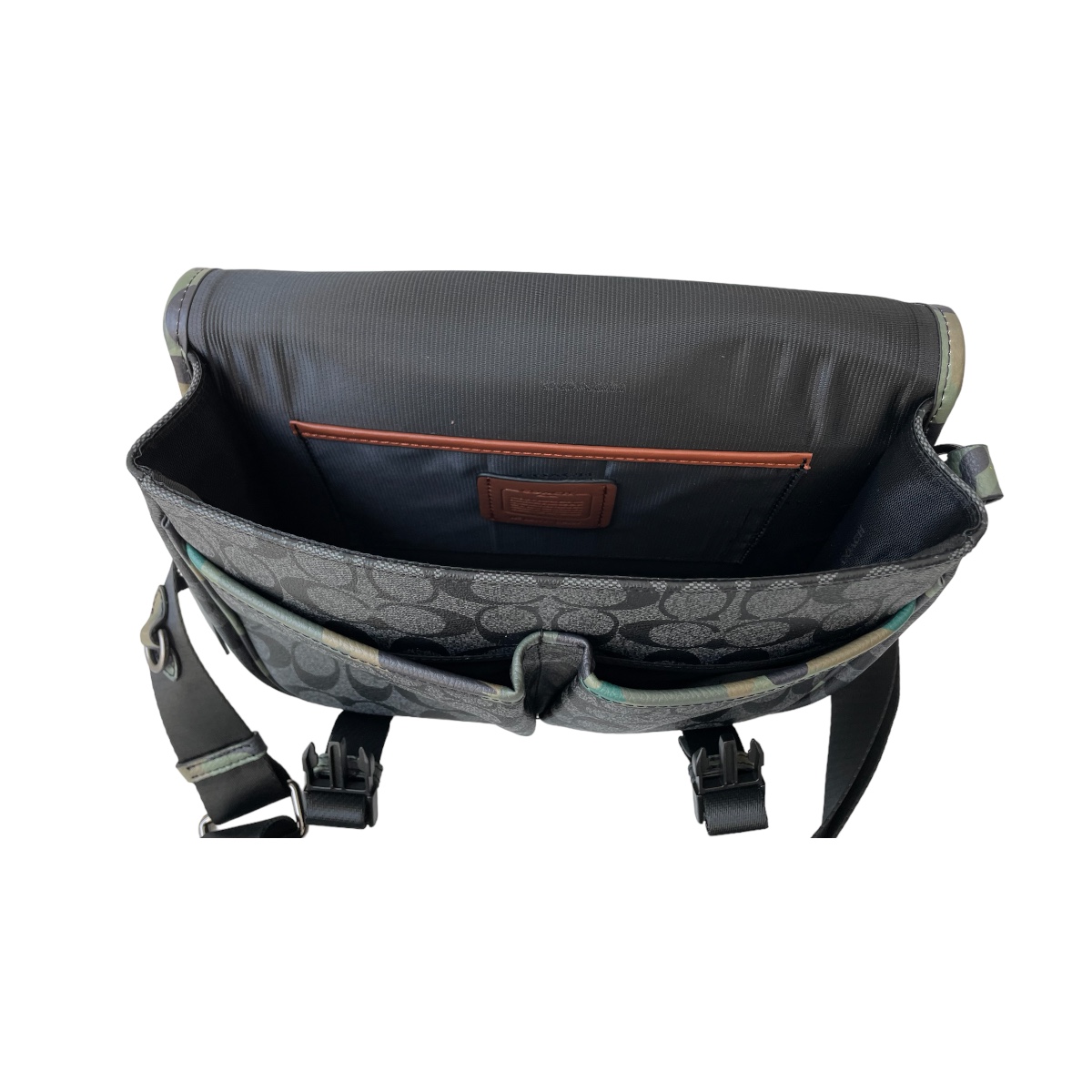 Crossbody Coach League Messenger Bag Signature Canvas Camouflage