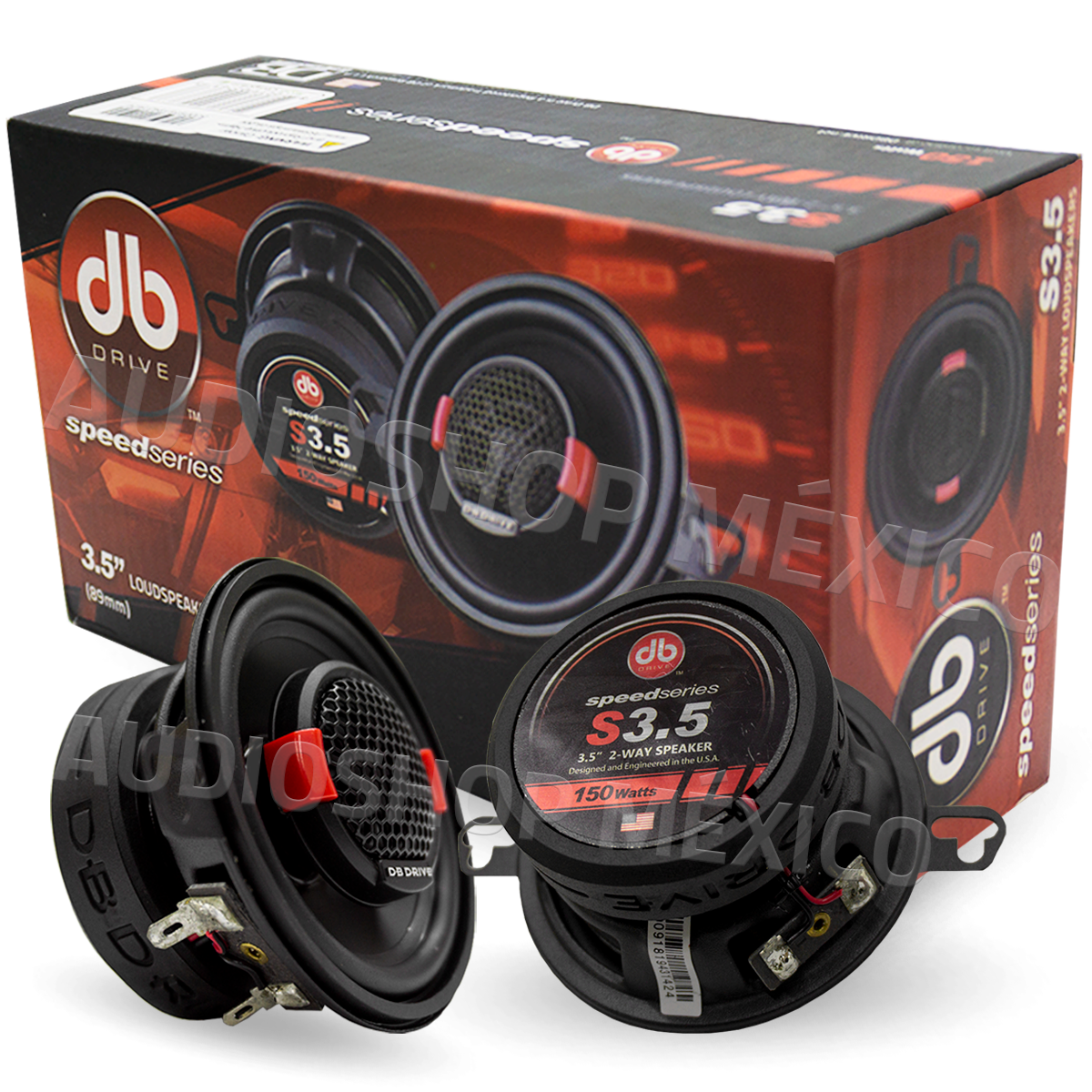 Bocinas Coaxiales DB Drive S3.5 - Potencia Compacta para Tu Vehículo