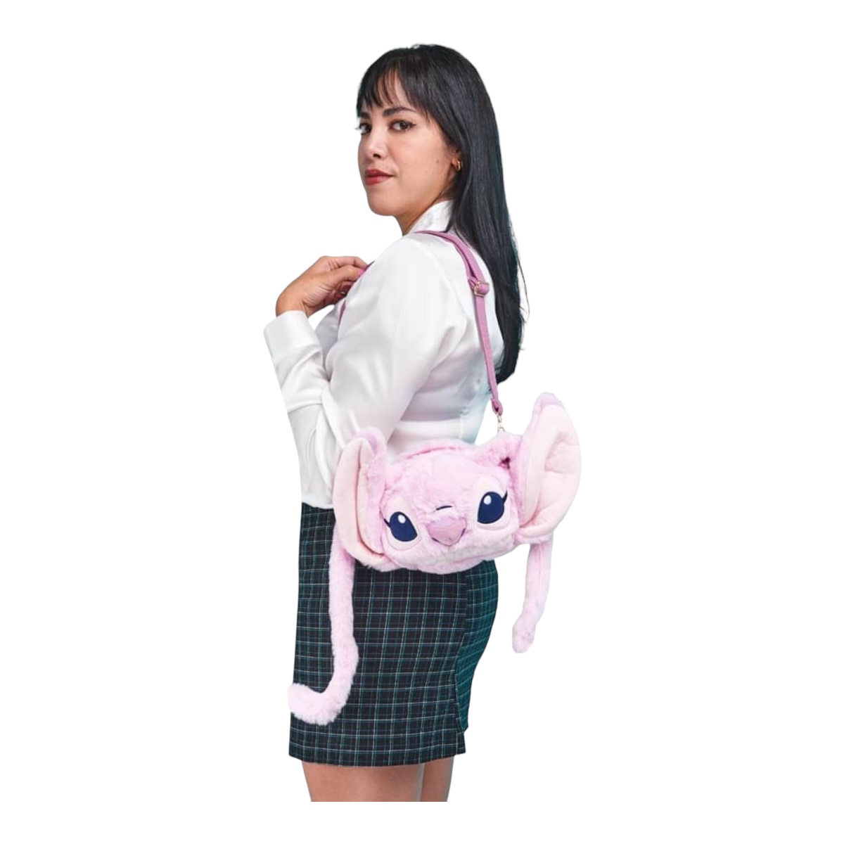 Bolsa Crossbody De Peluche Stitch Angel Disnet Original.