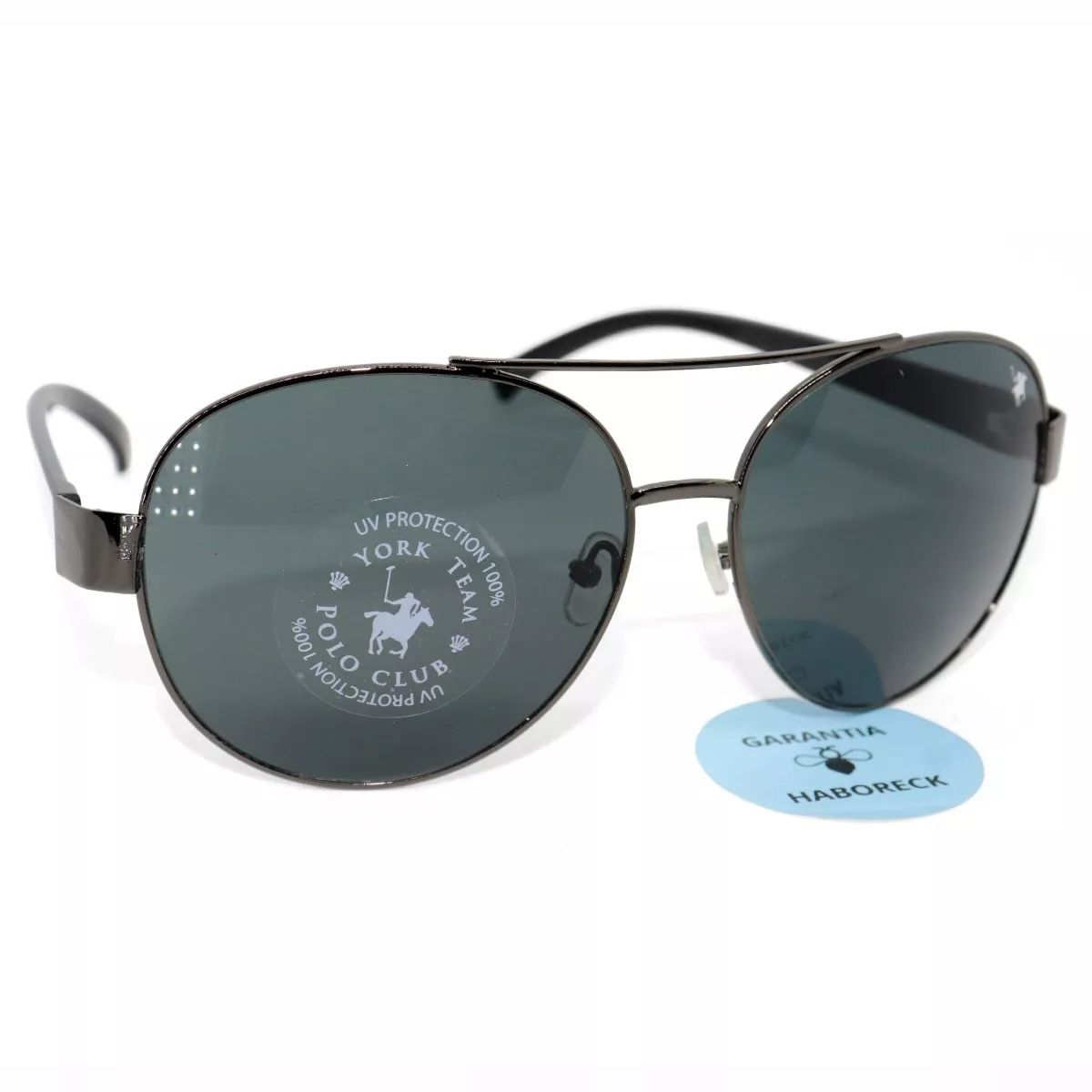 Kit Cartera Reloj Pluma Lentes negro Polo Club Set Para Regalo