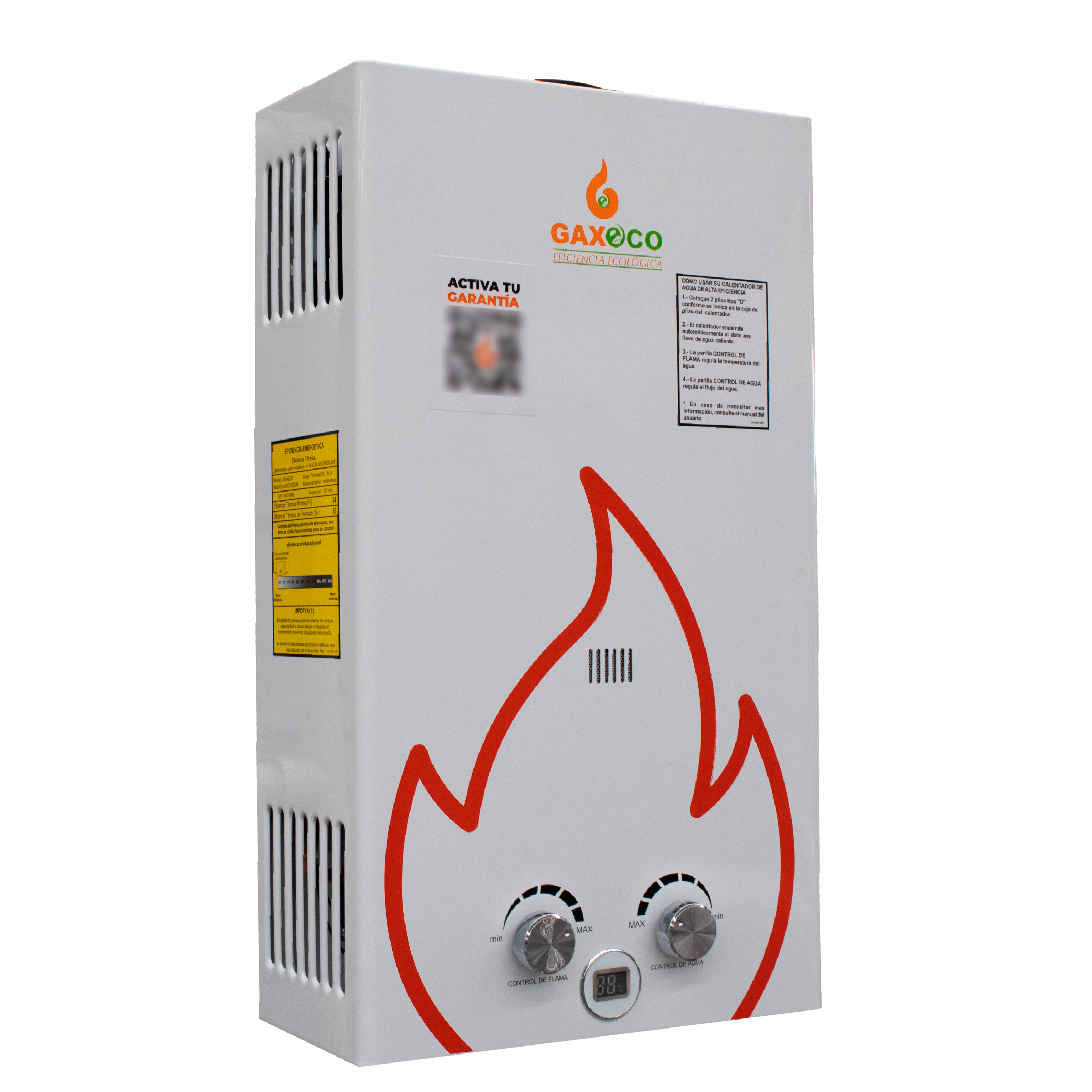 Calentador de paso c/ kit de instalación Gaxeco Eco12000-LP.