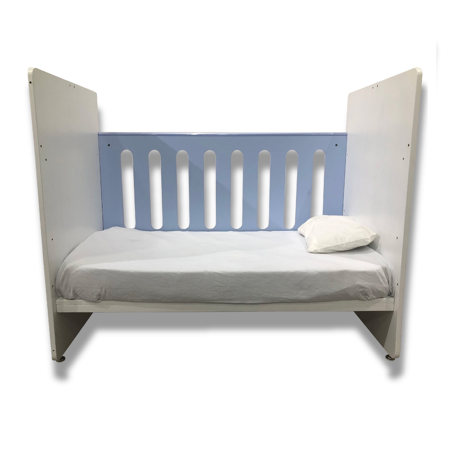 Cuna de madera convertible 6en1 CUNABEBE Blanco Azul.