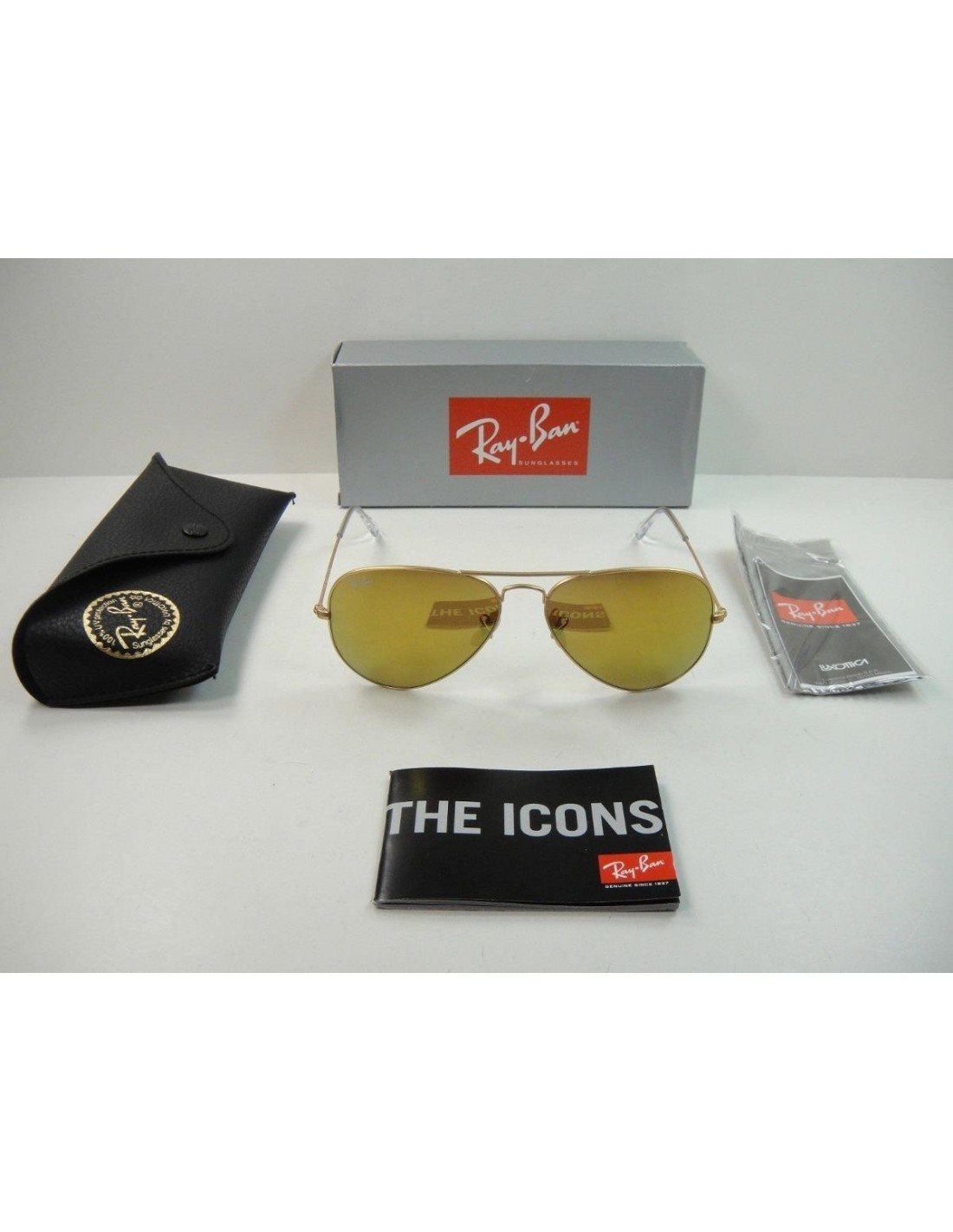 Lentes de sol Ray Ban Rb3025 112/93 Aviator Dorado Espejo Dorado Piloto