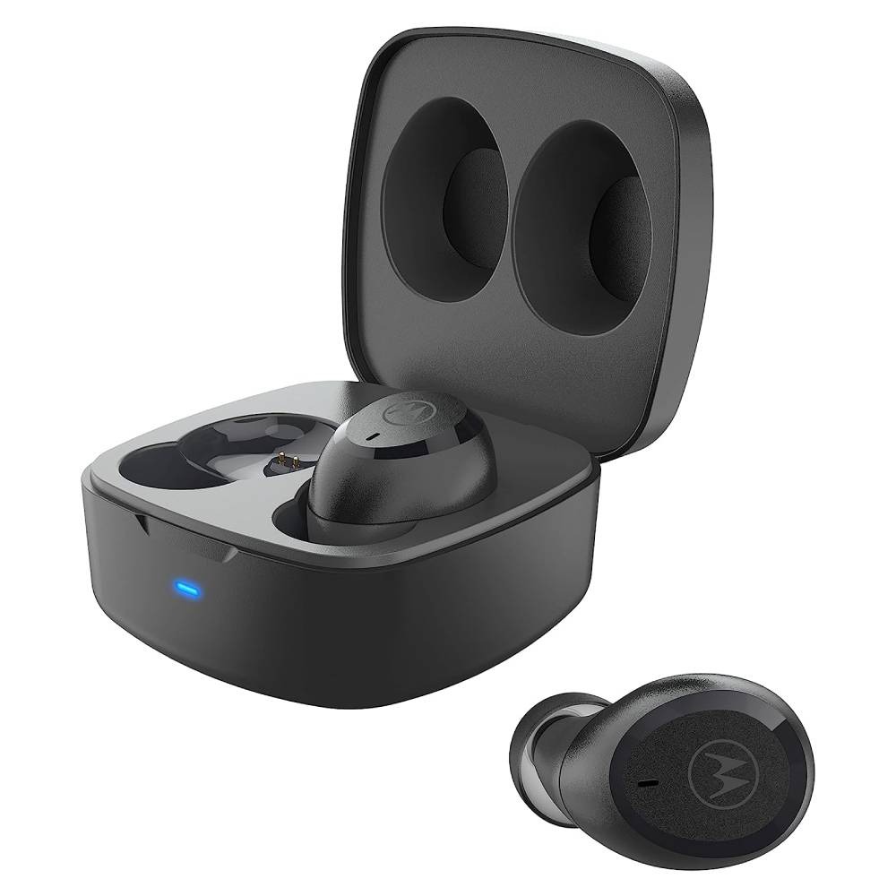 Audífonos Bluetooth Motorola Motobuds 100 Resistentes al agua Negro