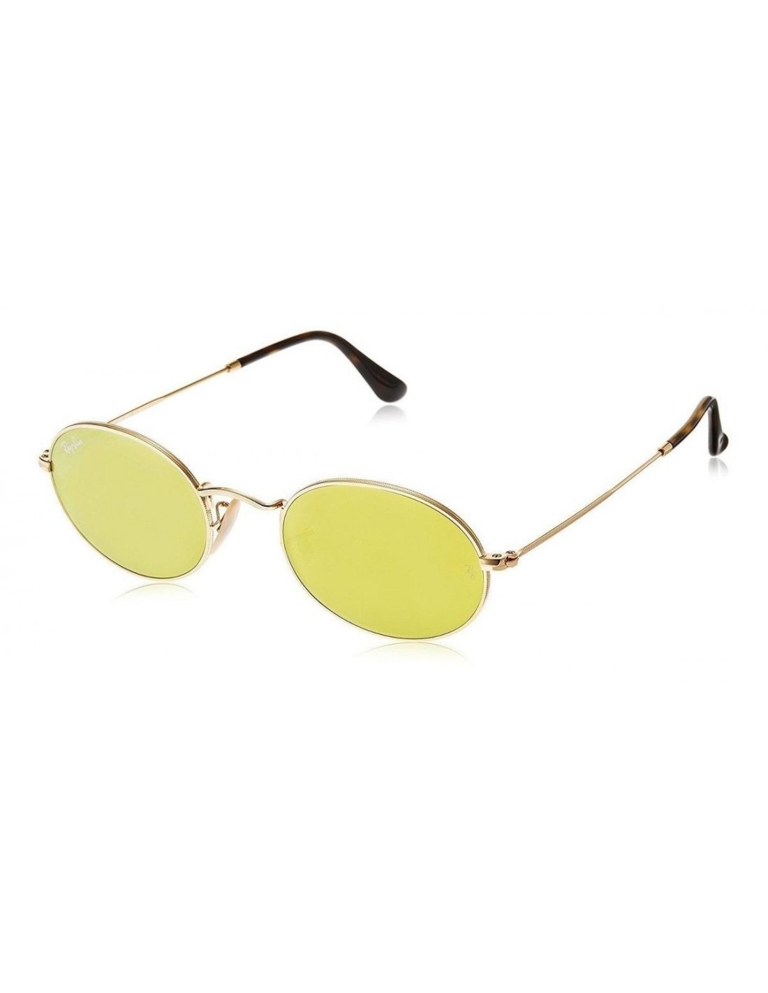 Lentes Ray Ban Rb3547n 001/93 Oval Flat Lenses Dorado Espejo