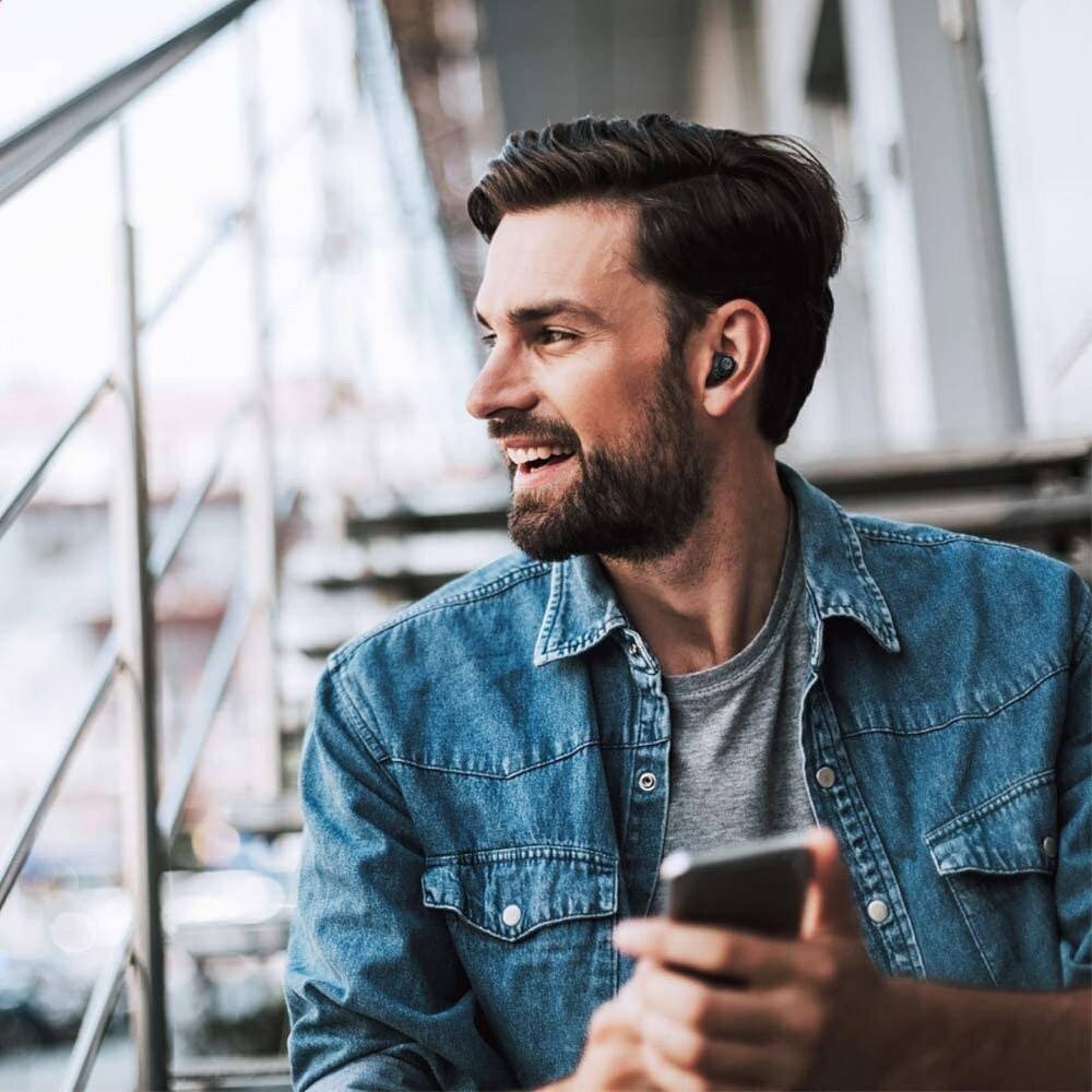 Audífonos Bluetooth Motorola Motobuds 100 Resistentes al agua Negro