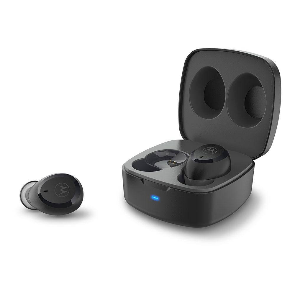 Audífonos Bluetooth Motorola Motobuds 100 Resistentes al agua Negro