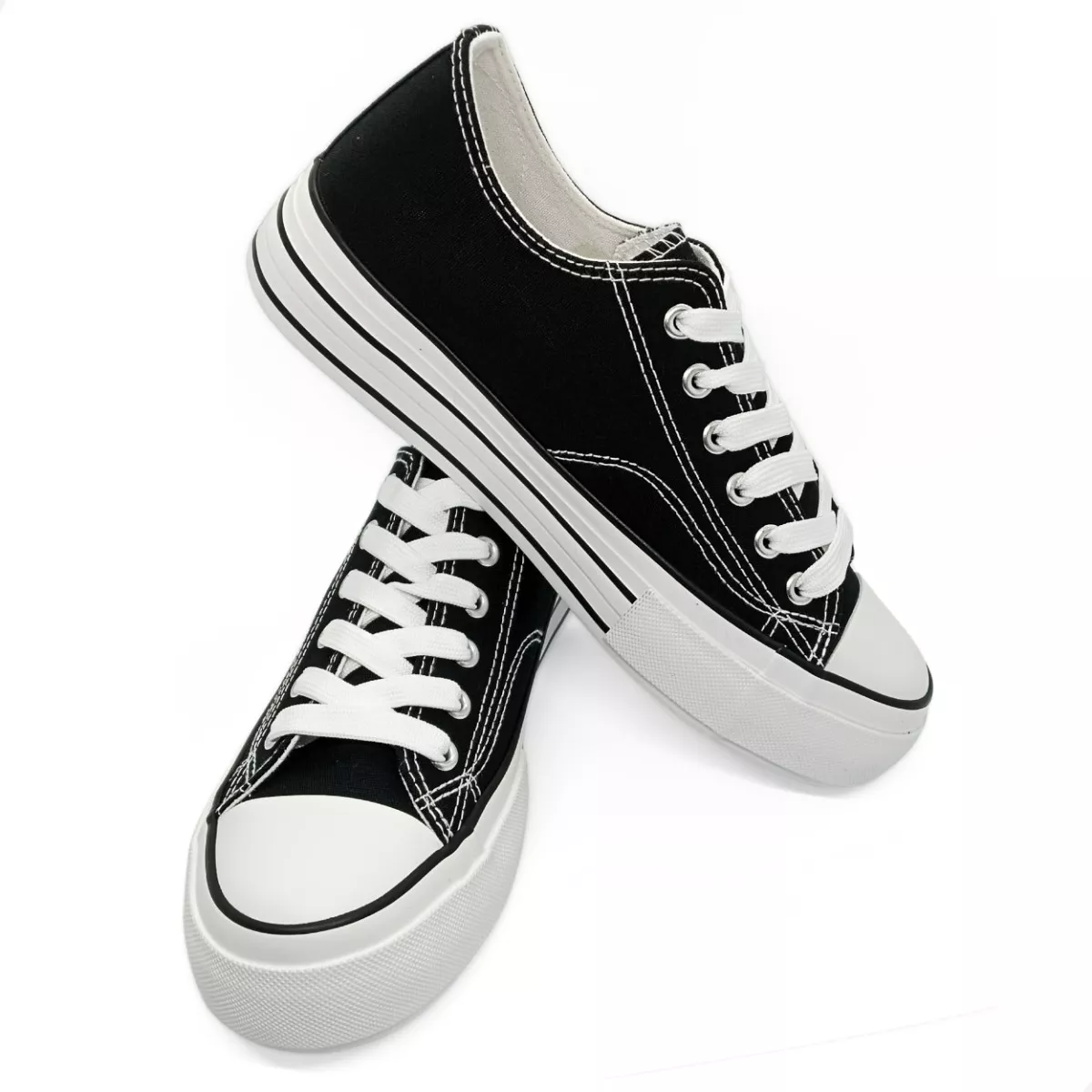 Tenis Andrea Para Mujer Sneaker Plataforma Urbano Negro Clasico And24