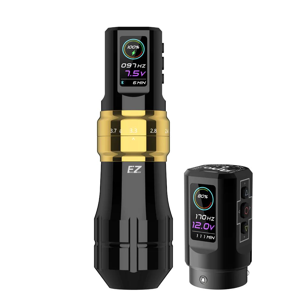 EZ P3 PRO Pen Inalámbrica para tatuar con 2 baterías, stroke ajustable. Ideal para tatuajes y micropigmentación. 