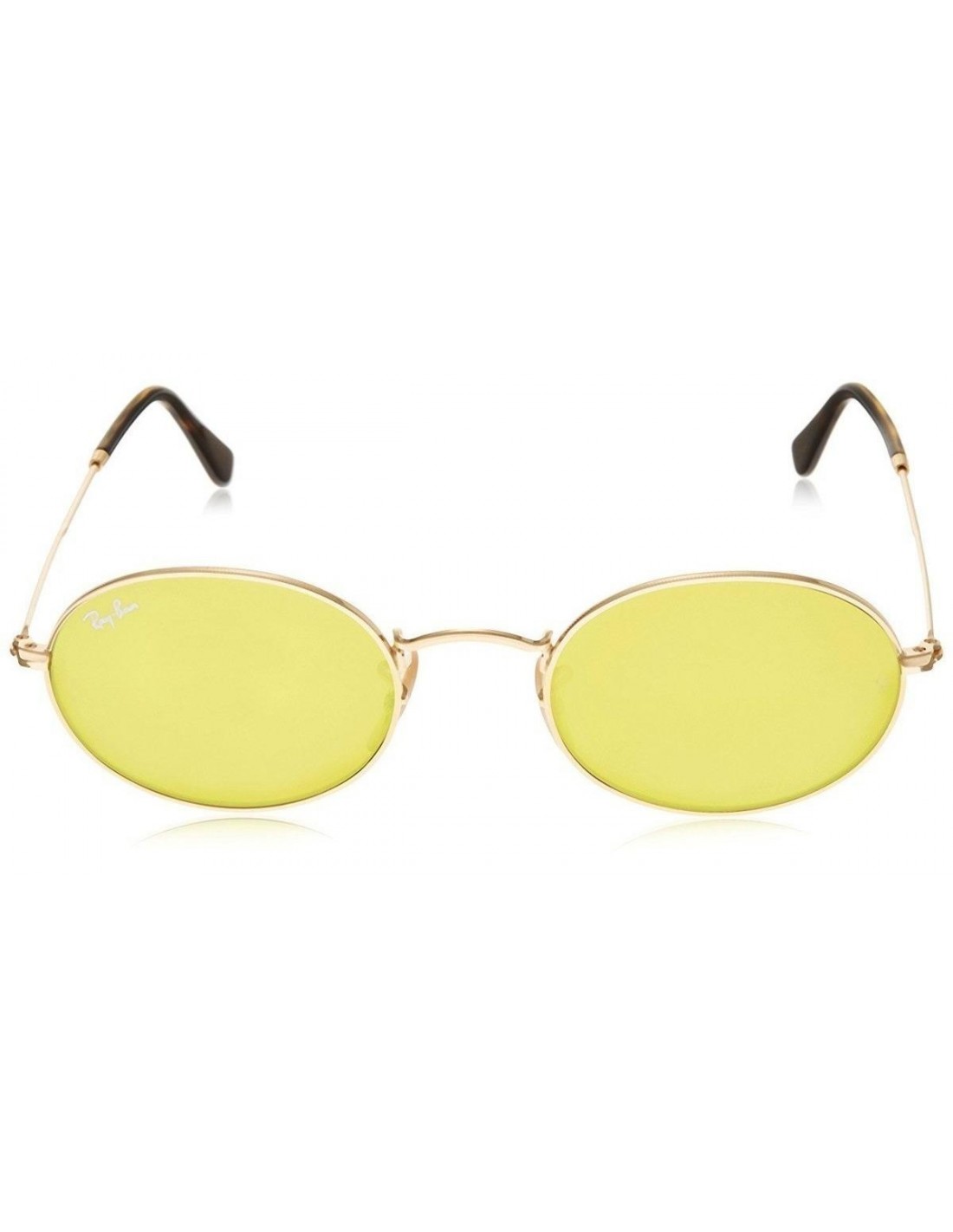 Lentes Ray Ban Rb3547n 001/93 Oval Flat Lenses Dorado Espejo