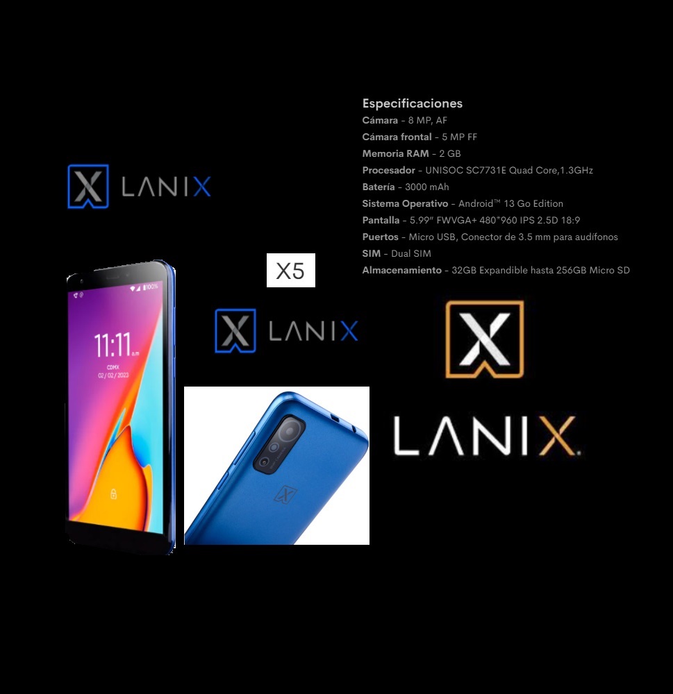 Celular Smartphone Lanix X5 2 GB RAM+32 GB ROM Nuevo!!