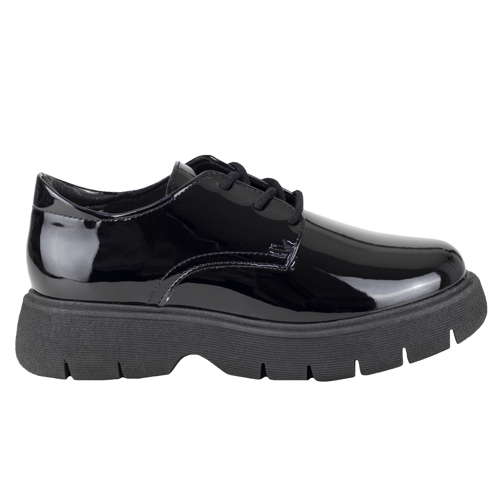 Zapato Escolar Niña Charol Suela Gruesa Chabelo C725-a Negro
