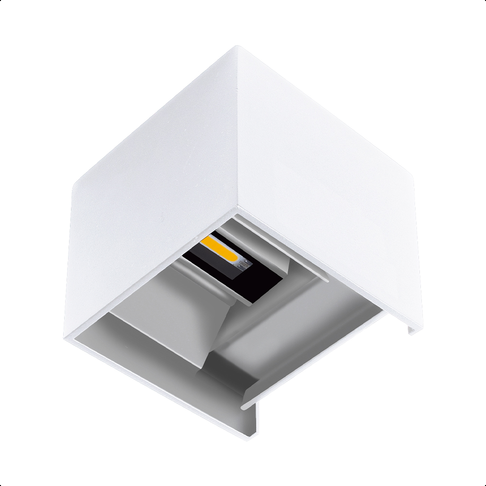 ICON Aplique Decorativo Cubo Blanco Haz Ajustable 6w Luz Neutra 3000K Aprueba de agua IP65