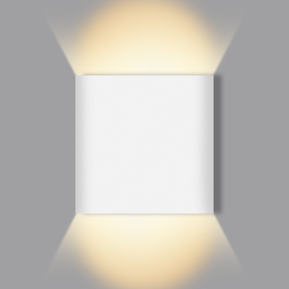 ICON Aplique Decorativo Cubo Blanco Haz Ajustable 6w Luz Neutra 3000K Aprueba de agua IP65