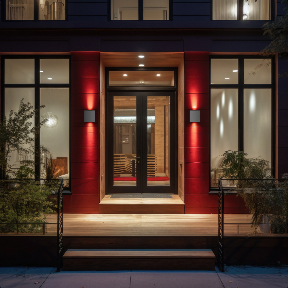 ICON Aplique Decorativo Cubo Blanco Haz Ajustable 6w Luz Neutra 3000K Aprueba de agua IP65