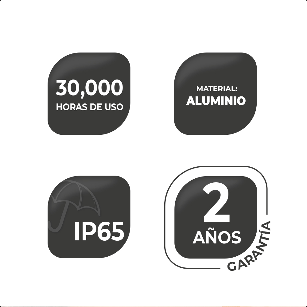 ICON Aplique Decorativo Cubo Blanco Haz Ajustable 6w Luz Neutra 3000K Aprueba de agua IP65