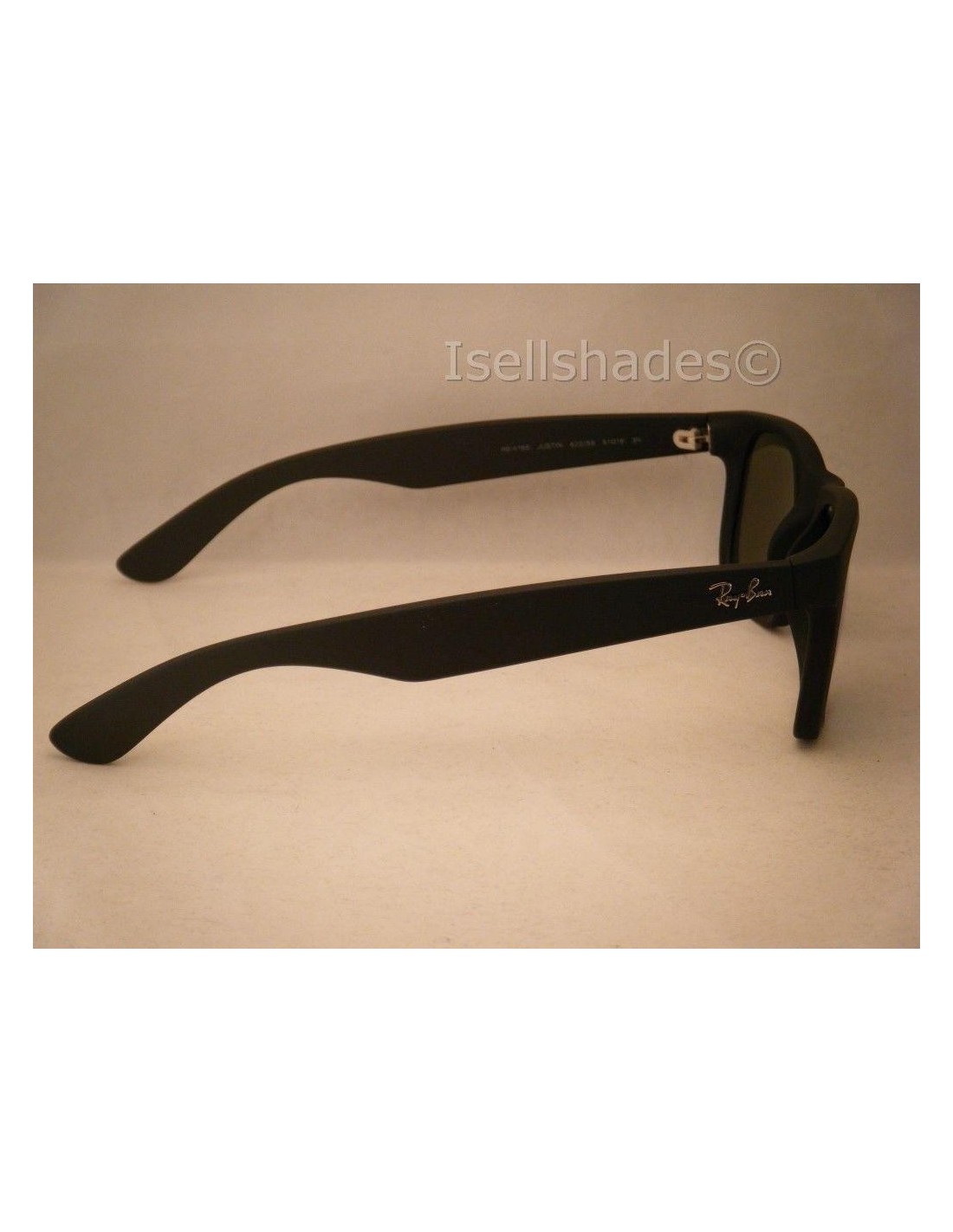 Lentes de sol Ray Ban Rb4165 622/55 Justin Negro Mate Azul Espejo Original