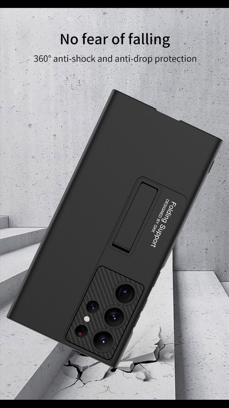 Funda ultra Delgada Negro Completo con Soporte para Samsung Galaxy S24 Ultra