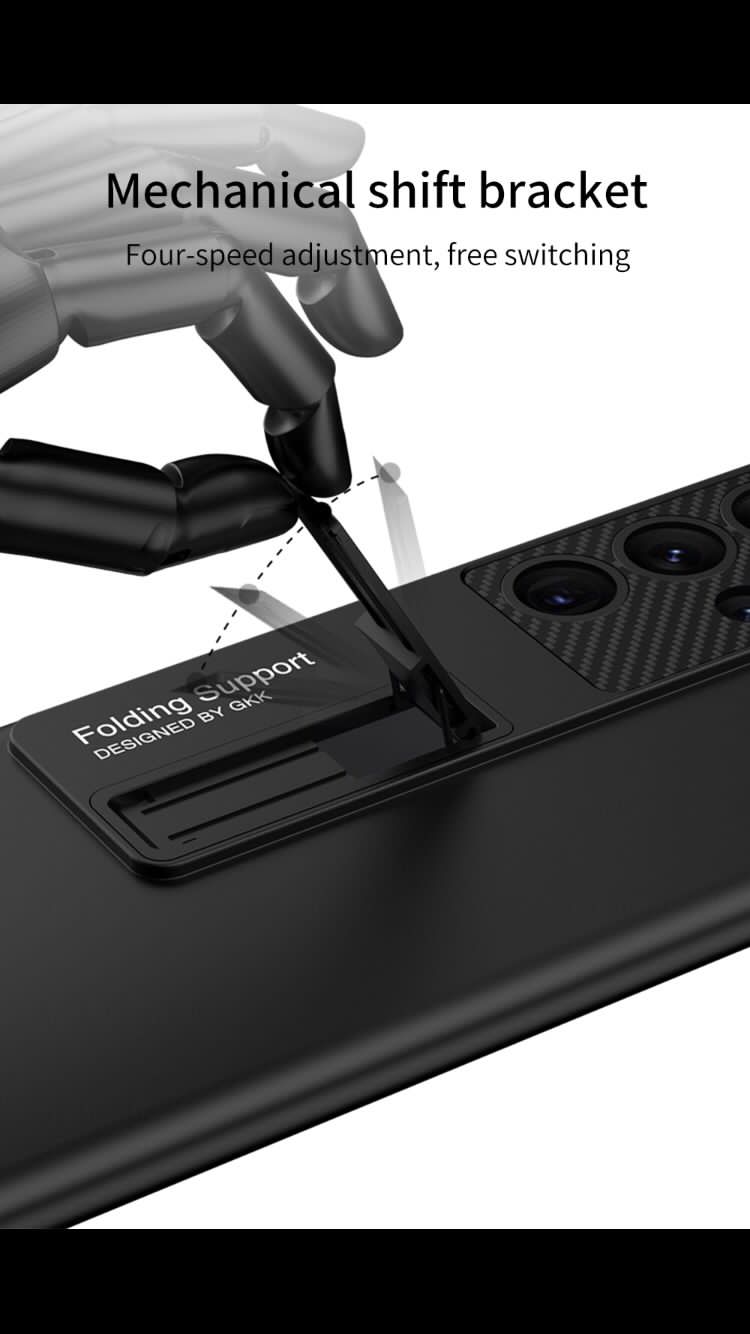 Funda ultra Delgada Negro Completo con Soporte para Samsung Galaxy S24 Ultra