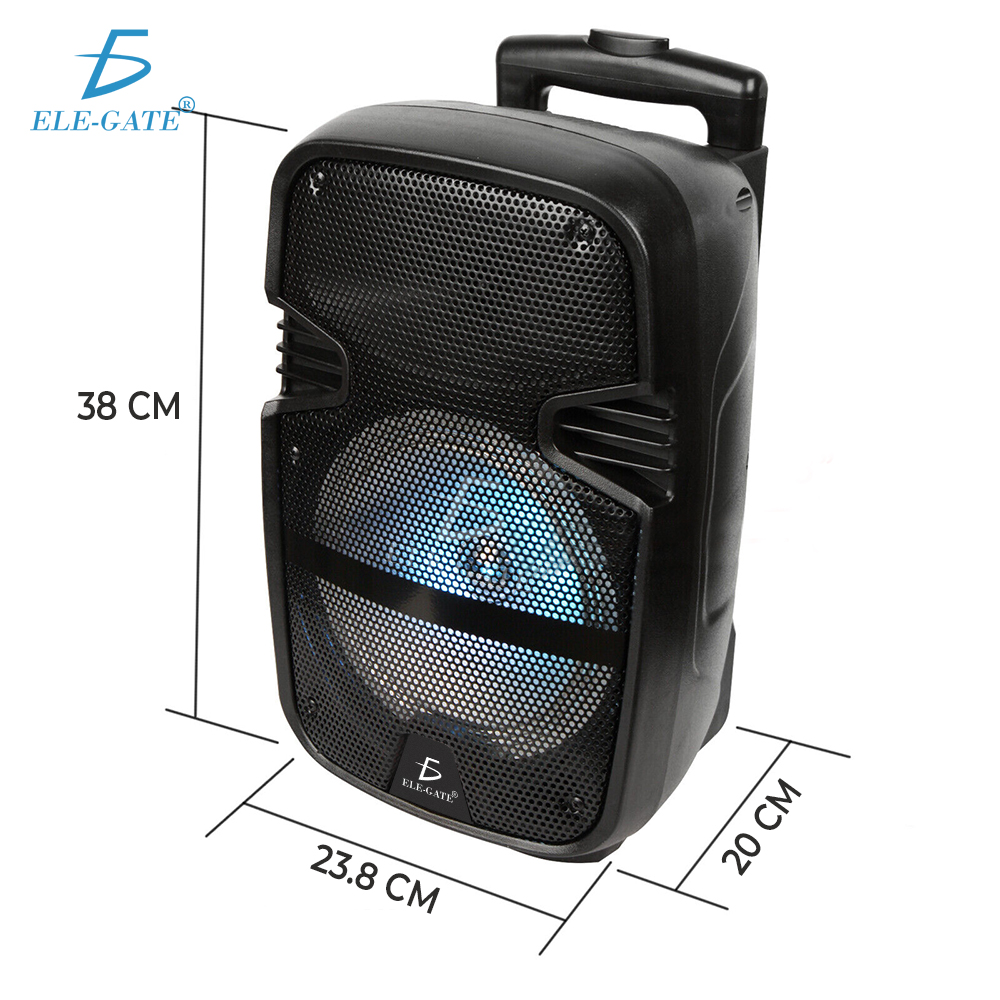 Bafle 15“ Bluetooth Inalámbrico Inteligente con Micrófono Soporte y Control Remoto Luz Led