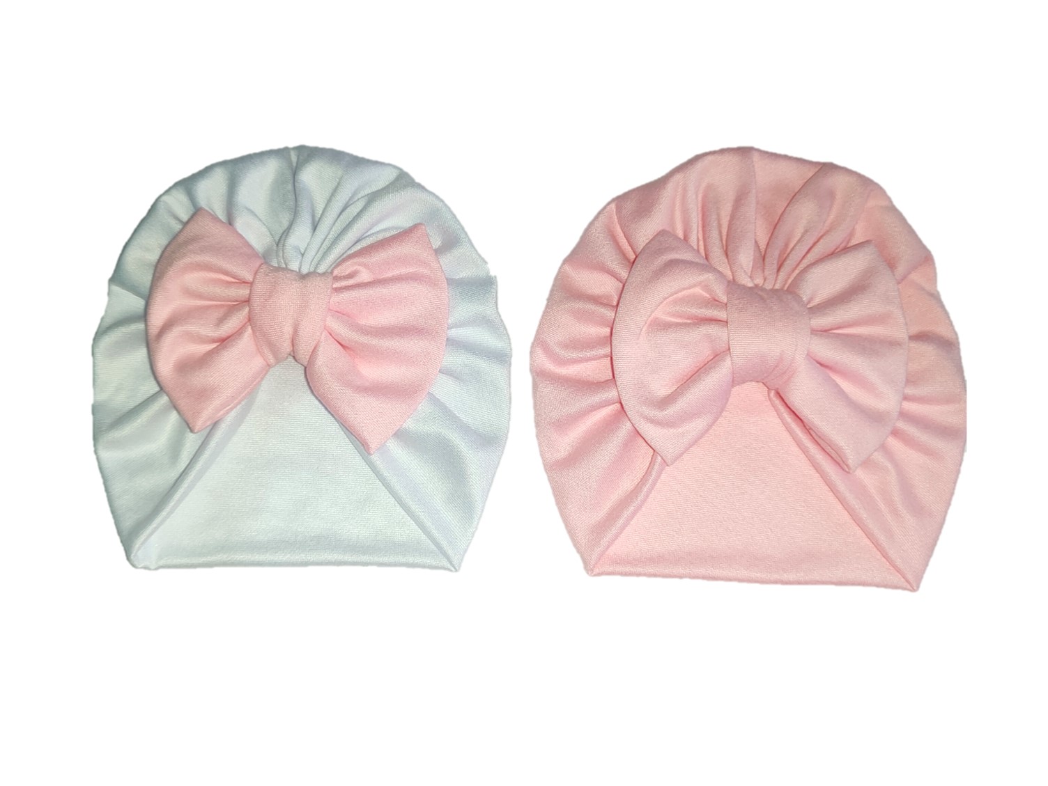 Dúo Turbantes Gorritos para Bebé Niña - TYAMIA: Accesorios para la Cabeza, Producto para Bebés Recién Nacidas hasta 3 meses.