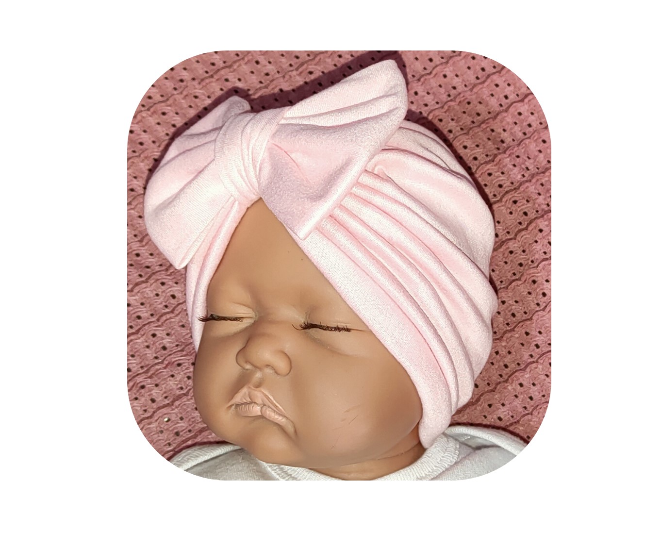 Dúo Turbantes Gorritos para Bebé Niña - TYAMIA: Accesorios para la Cabeza, Producto para Bebés Recién Nacidas hasta 3 meses.