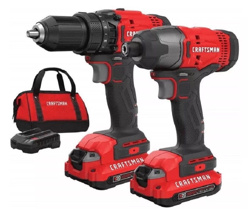 Combo Craftsman, Taladro Y Destornillador Impacto 20v CMCK200C2