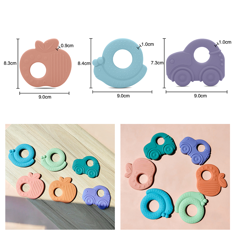 Kit De 5 Mordederas De Silicón Para Bebe En Diversas Formas