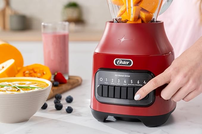 A Oster Licuadora con Vaso de Vidrio y Velocidades más Pulso