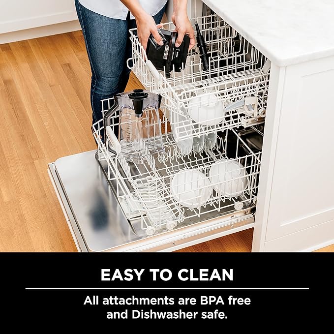 A Ninja - Licuadora BN701 Professional Plus, 1400 vatios máximos, 3 funciones para batidos, bebidas congeladas y helados con Auto IQ, jarra y tapa de trituración total de 72 onzas*, gris oscuro