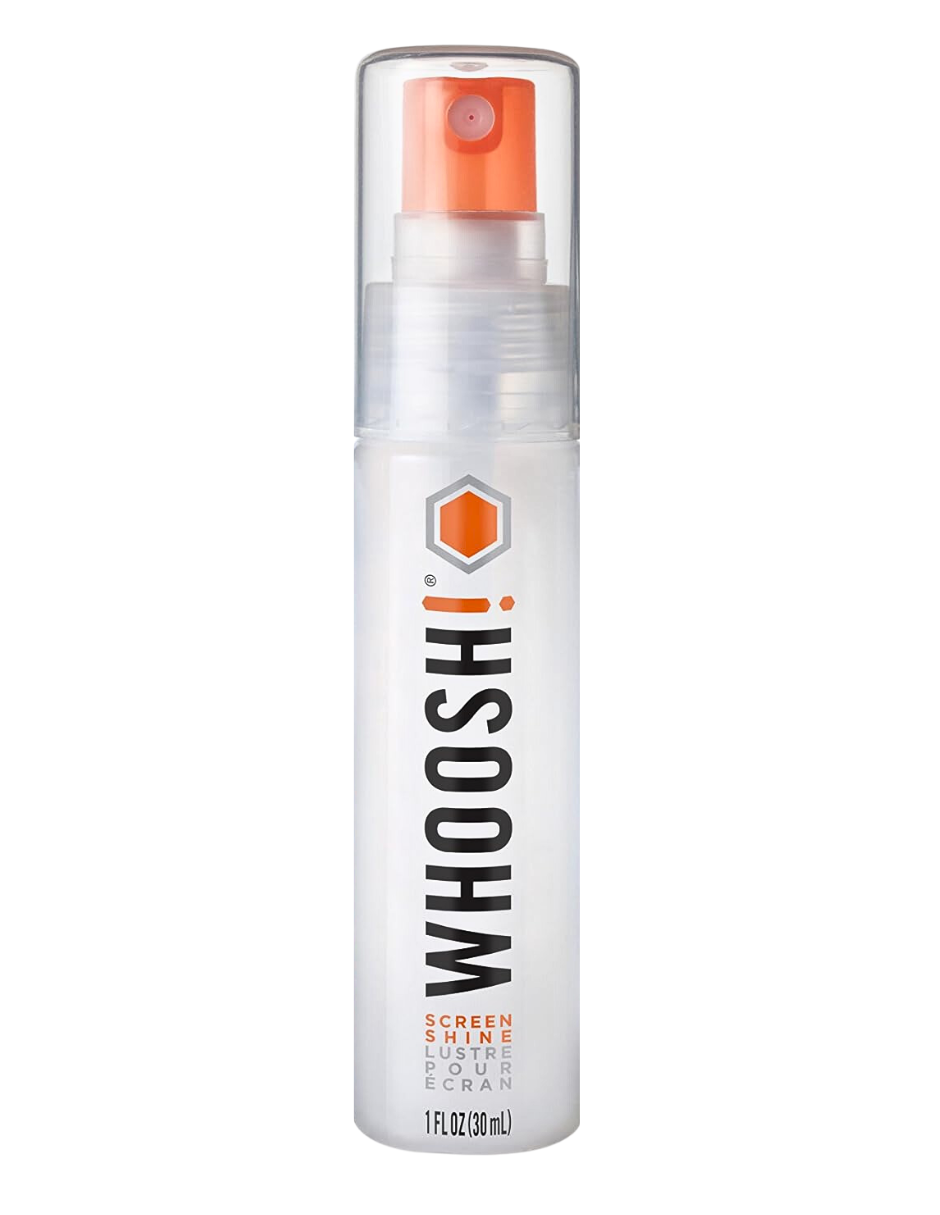 Limpiador de Pantallas Whoosh! 30 ml + 1 paño de micro fibra.