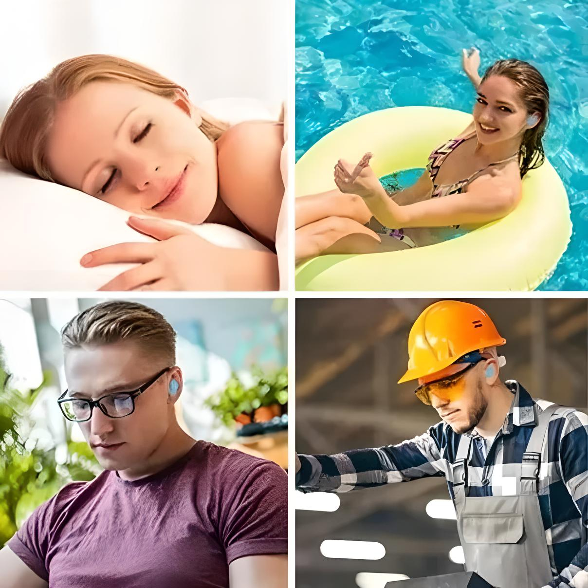 Tapones Para Oídos Reutilizables Silicona Para Dormir 12pcs