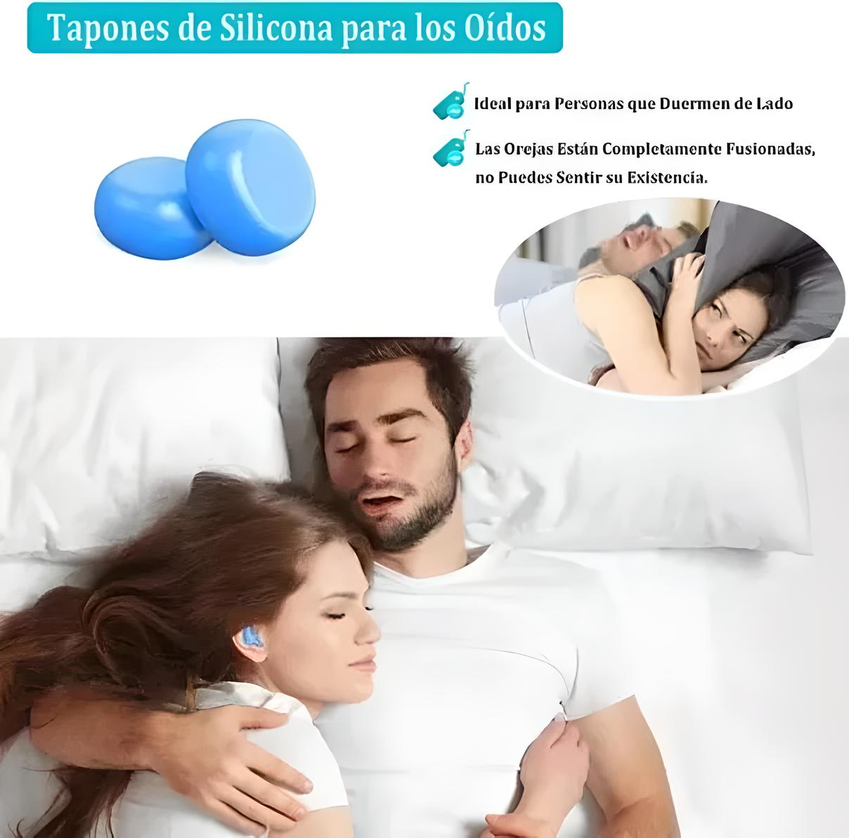 Tapones Para Oídos Reutilizables Silicona Para Dormir 12pcs