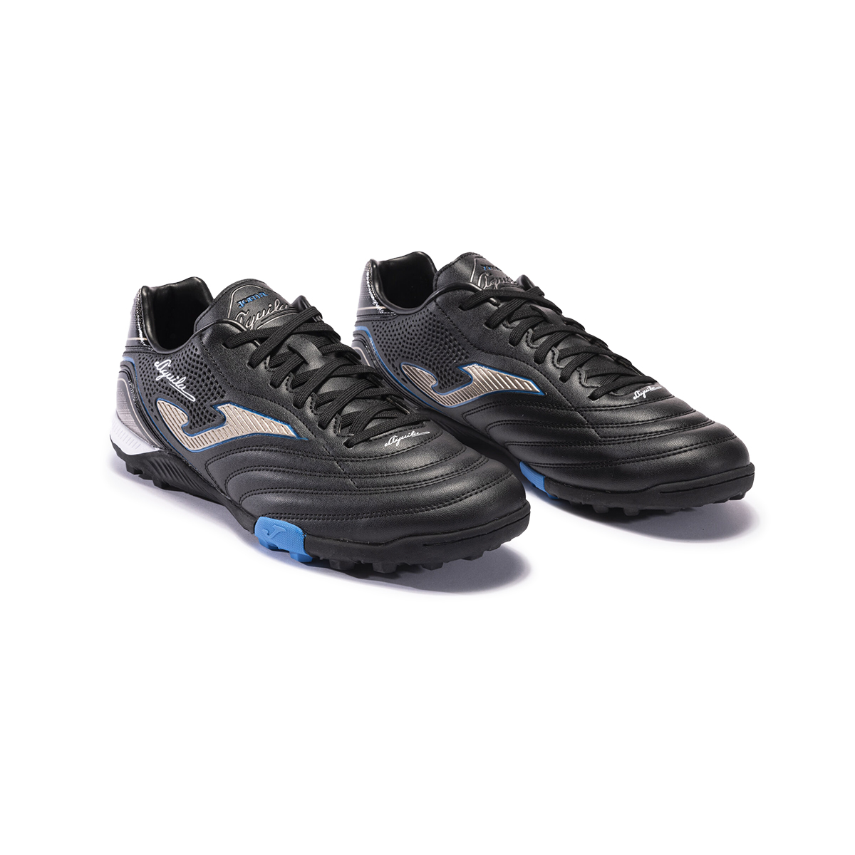 Tenis Joma Futbol Rapido Aguila 2301 Turf Negro/Oro.