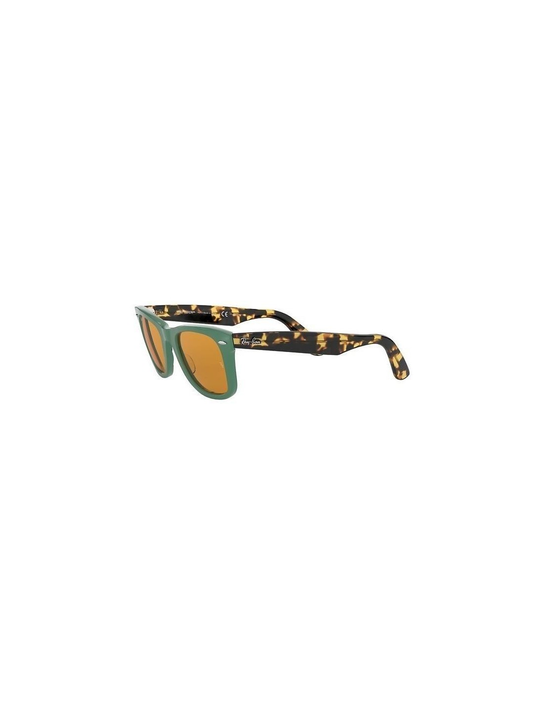 Lentes de sol Ray Ban Rb2140 1240N9 Wayfarer Verde Cafe Carey Polarizado