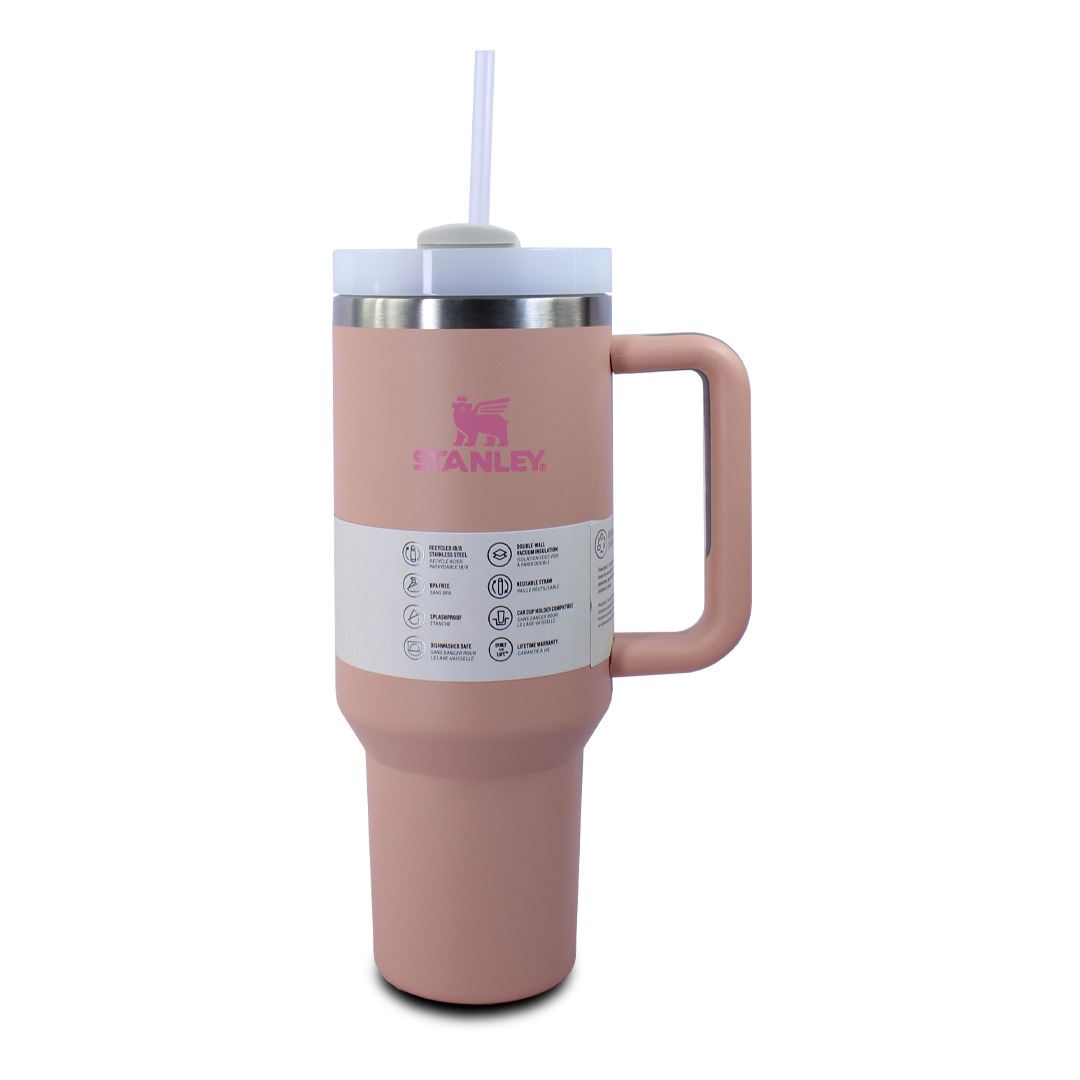  Vaso Termico Rosa Vieja Tipo Stanley De Acero Inoxidable 40oz Con Popote
