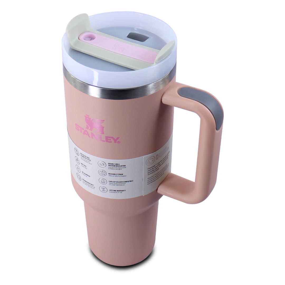  Vaso Termico Rosa Vieja Tipo Stanley De Acero Inoxidable 40oz Con Popote
