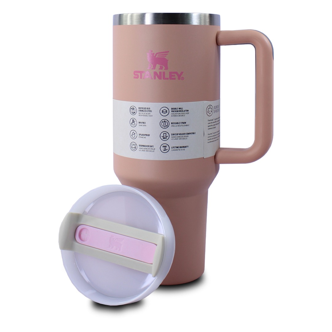  Vaso Termico Rosa Vieja Tipo Stanley De Acero Inoxidable 40oz Con Popote