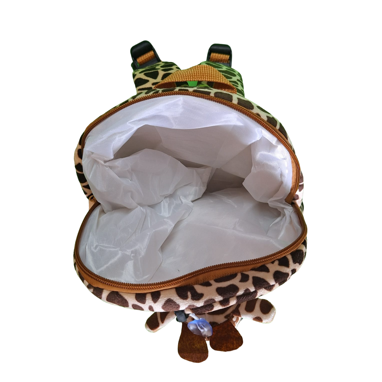 Mochila Infantil Diseño Tela Suave Cómoda Con Peluche De Jirafa Color Chocolate