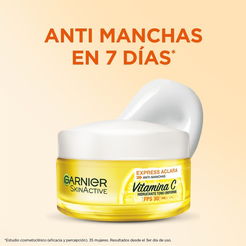 Crema Garnier Express Aclara Antimanchas Con Vitamina C 50ml