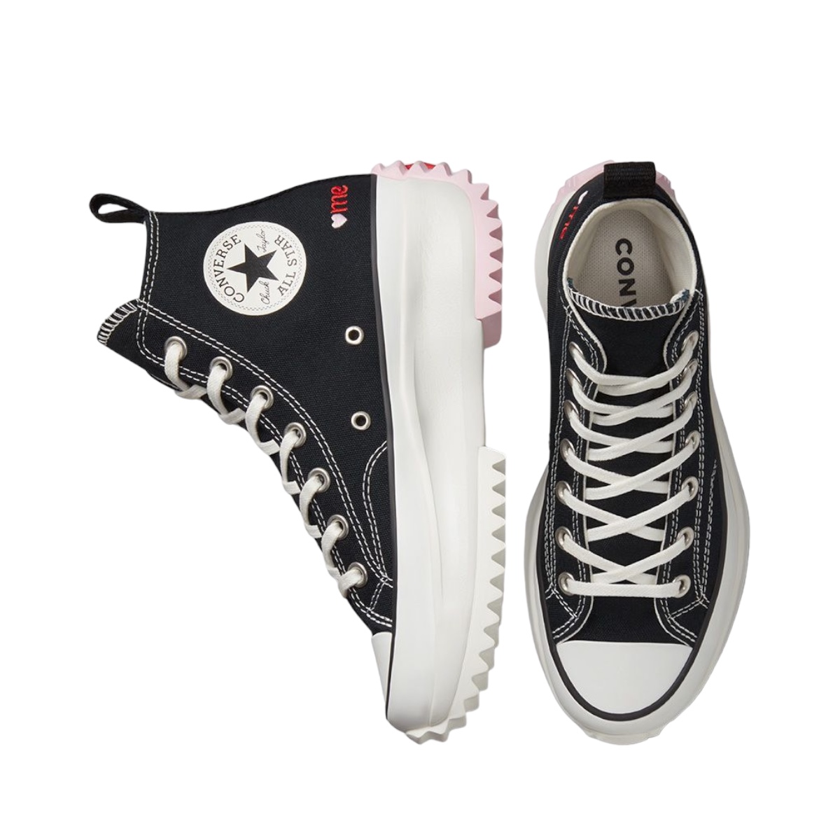 Tenis Converse Run Star Hike Plataforma Corazones Bordado - 100% Original 