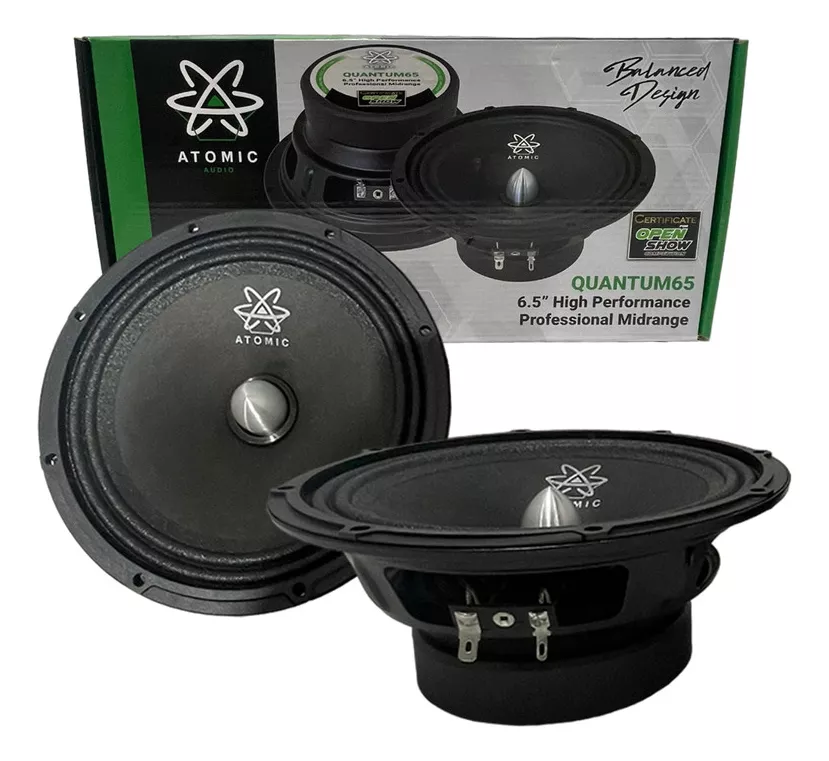 Medios Rangos Atomic Quantum65 6.5 PuLG 200 W 2 Vías Open Show.