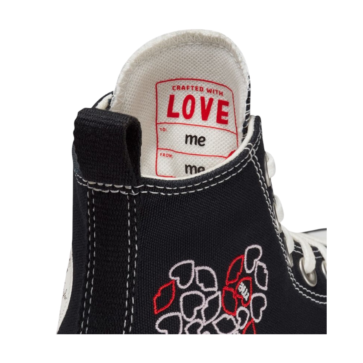 Tenis Converse Run Star Hike Plataforma Corazones Bordado - 100% Original 