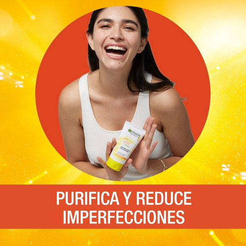 Garnier Skin Active Limpiador Facial Express Aclara Anti Manchas Vitamina C Piel Mixta 150 mL